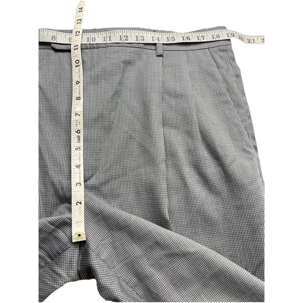 Zanella Men Dress Pants 38x30 Italian Wool Cuffed Natural Stretch Trousers - Picture 9 of 10